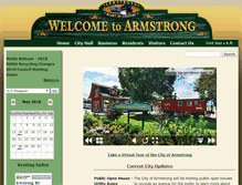Tablet Screenshot of cityofarmstrong.bc.ca